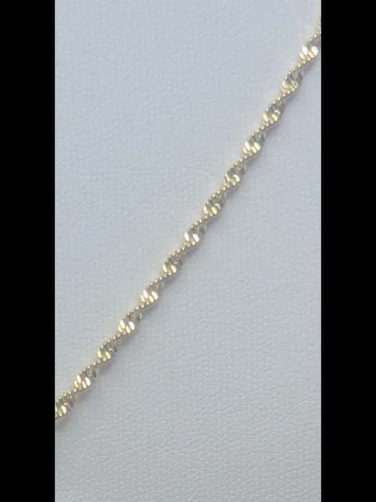 Champagne Peach Pearl Twist Necklace 18K Gold Plated Rope Chain Two 8mm Pearls - Picture 2 of 4